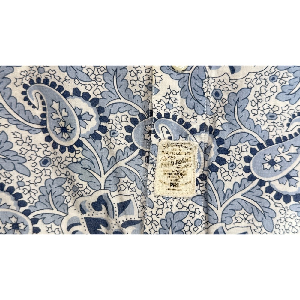 Ralph Lauren Polo Jeans Co. Vtg Men's Flower Pattern Long Sleeve Shirt Size XL - Picture 4 of 9